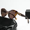 European and American Fashion Cat Eye Sunglasses Women's Design Sense Retro Small Frame  New Small Face Defense