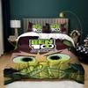 Cool 3D Ben10 Cartoon Bedding Set 2/3 Pcs Print Duvet Cover Pillowcases Twin Full Queen King Size For Boys Kids Bedroom Decor