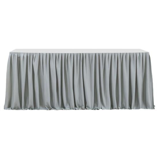 6FT Table Skirt for Rectangle Tables Wrinkle Resistant Pleated Tablecloth Reusable Ruffle Table Cloth for Christmas Baby Shower Wedding