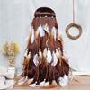 Vintage Bohemian Long Fringed Feather Headband Female Indian Headgear Travel Vacation Hairline