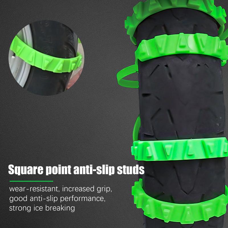 10 шт. Противоскользящие цепи для снега для мотоциклов, велосипедов, зимних шин, колес, противоскользящие кабельные стяжки, аварийный цепной инструмент для мотоцикла