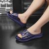 Новые шлепанцы мужские летние на толстой подошве повседневные мужские сандалии уличные с мягкой подошвой однополосные шлепанцы модные мужские шлепанцы