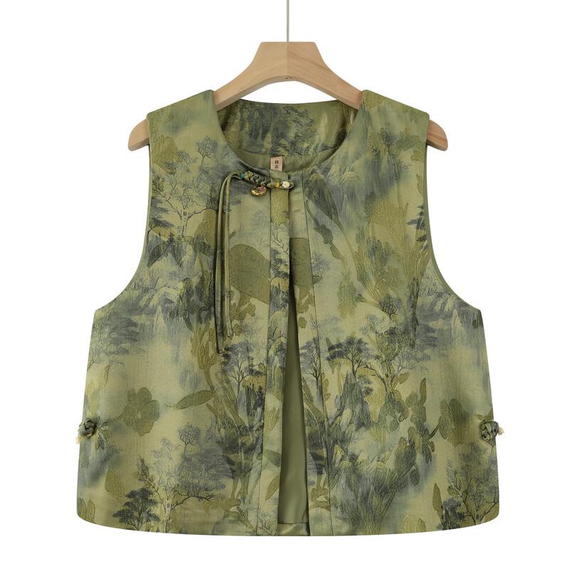 LANGSHA Новый золотистый бархатный жилет, рубашка и брюки клеш в китайском стиле