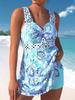 Tankini Plus Size Swimwear Women 2025 Beach Two Piece Swimsuit Woman Swimming Suit Sexy Bathing Suits Print Swimdress Monokini
