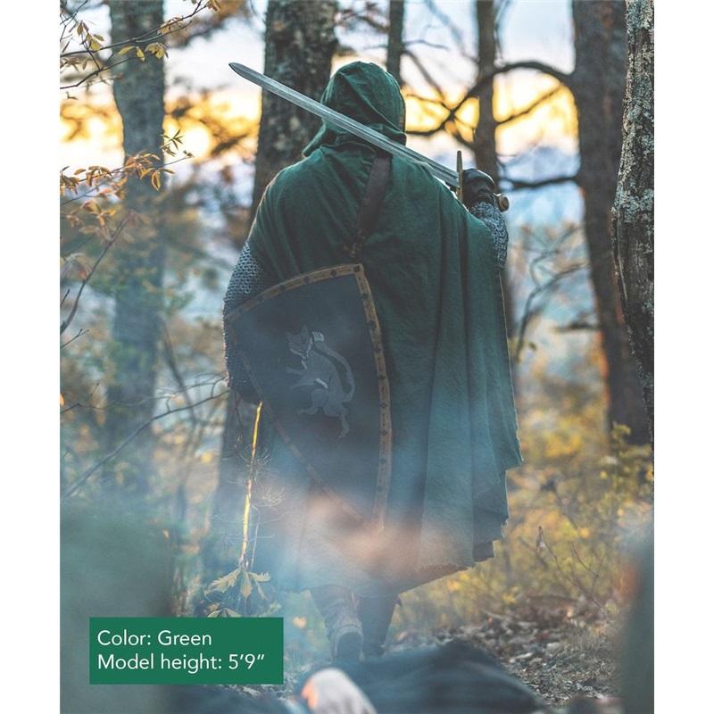 Мужская 6-цветная средневековая куртка с капюшоном, куртка для косплея, куртка для геймеров, винтажный реквизит, топ для костюмированного костюма