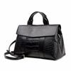 Leather Crocodile Pattern Handbag, Large-capacity Women's Bag, European and American Fashion, Versatile Crossbody Single-shoulder Women's Bag