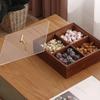 Stylish Candy Box Elegant Wood Dry Fruit Container with Cover for Living Room Elegant Snack Organizer for Household Use