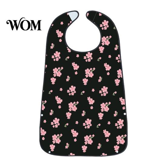 Washable Clothing Protector Adult Bib, Waterproof Easy Clean Feeding with Floral Stylish Senior Printed, Elderly Protector, for Seniors Dining Aid Bib