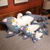 New Different Eye Shark Shark Cat Doll Pillow Creative Cat Plush Toy Big Rag Doll Girl  Leg Doll 50CM