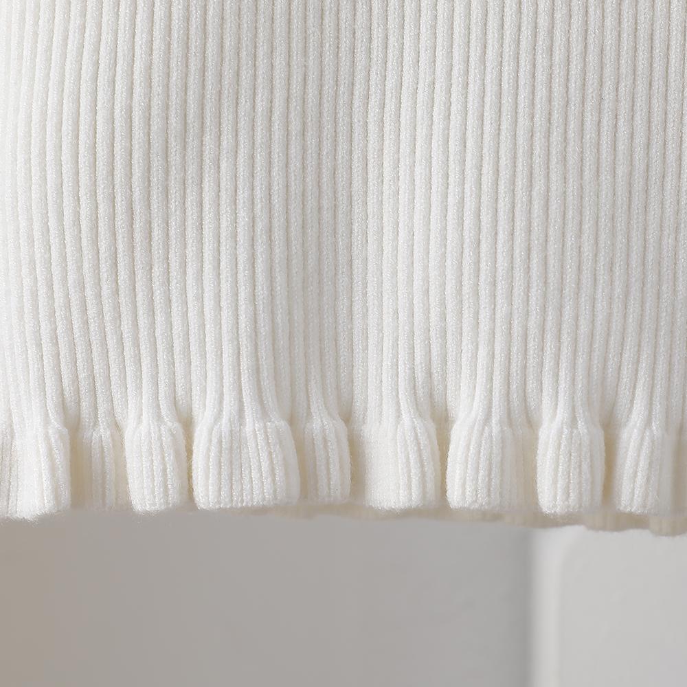 Вязаный свитер для девочки ясельного возраста с оборками, водолазкой, длинным рукавом, мягкий и удобный, вязаная одежда для маленьких принцесс 2-6 лет