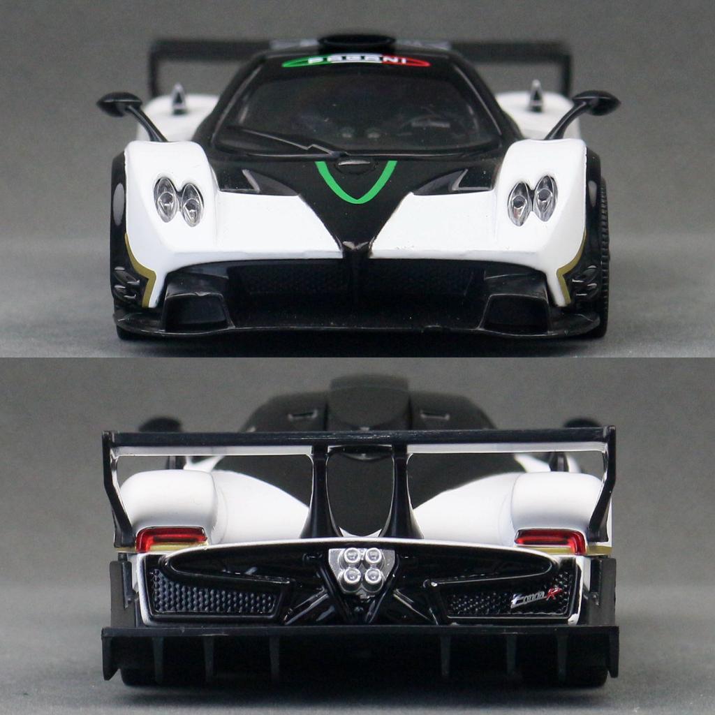 1/32 Pagani Zonda R Toy Car Model RMZ CiTY Diecast Metal Miniature Super Sport Sound & Light Collection Pull Back Gift For Boys