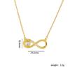 High Grade Mobius Strip Zircon Pendant Necklace Stainless Steel Fashion Geometric Choker Jewelry Party Gifts For Women Girls