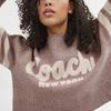 Coach Свитер с коротким рукавом в полоску с логотипом SS24 Женский свитер Розовый CN488-PIN