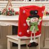 3D Doll Design Christmas Chair Cover Cloth Snowman Chair Cover Santa Chair Cover  Holiday Festival