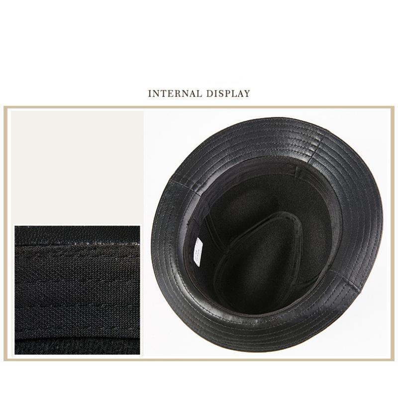 Мужская шляпа из овчины EFei с верхним слоем, осенне-зимняя винтажная шляпа из овчины для джентльмена, джазовая шляпа