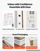 VEVOR White Shaker Base Cabinet Ready to Assemble 30cmW Unassembled Cabinet, 300x475x815 mm(W x D x H), with 1 Drawer, Soft-Close Hardware