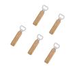 Wooden Bottle Opener, Stainless Steel Wood Handheld Beer Opener, Funny Bartender Bottle Opener for Groomsmen Gifts,