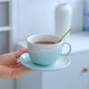 Korean Style Small Fresh Ceramic Coffee Cup And Saucer Set Afternoon Tea Nordic Style Creative Small Exquisite Coffee Cup