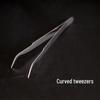 Набор тонких пинцетов из нержавеющей стали для дизайна ногтей, коррекции бровей и удаления волос