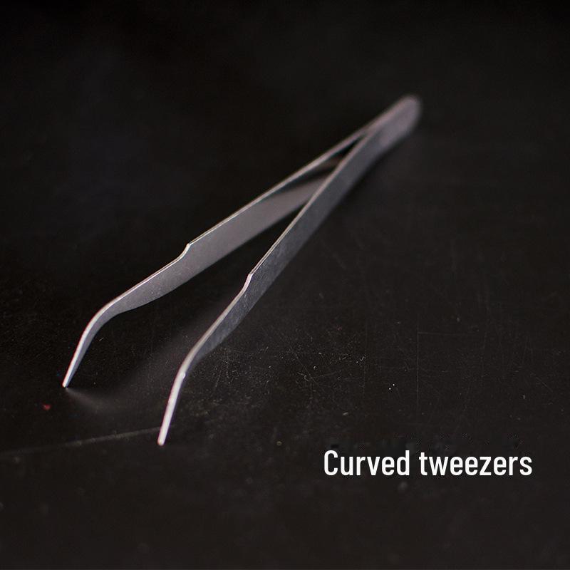 Набор тонких пинцетов из нержавеющей стали для дизайна ногтей, коррекции бровей и удаления волос