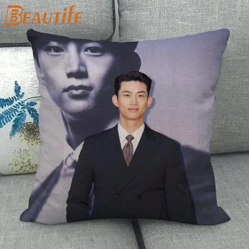45X45 см Vincenzo Song Joong Ki KPOP наволочка с квадратной молнией, хлопковая льняная ткань, наволочки для спальни, дома, декоративный подарок
