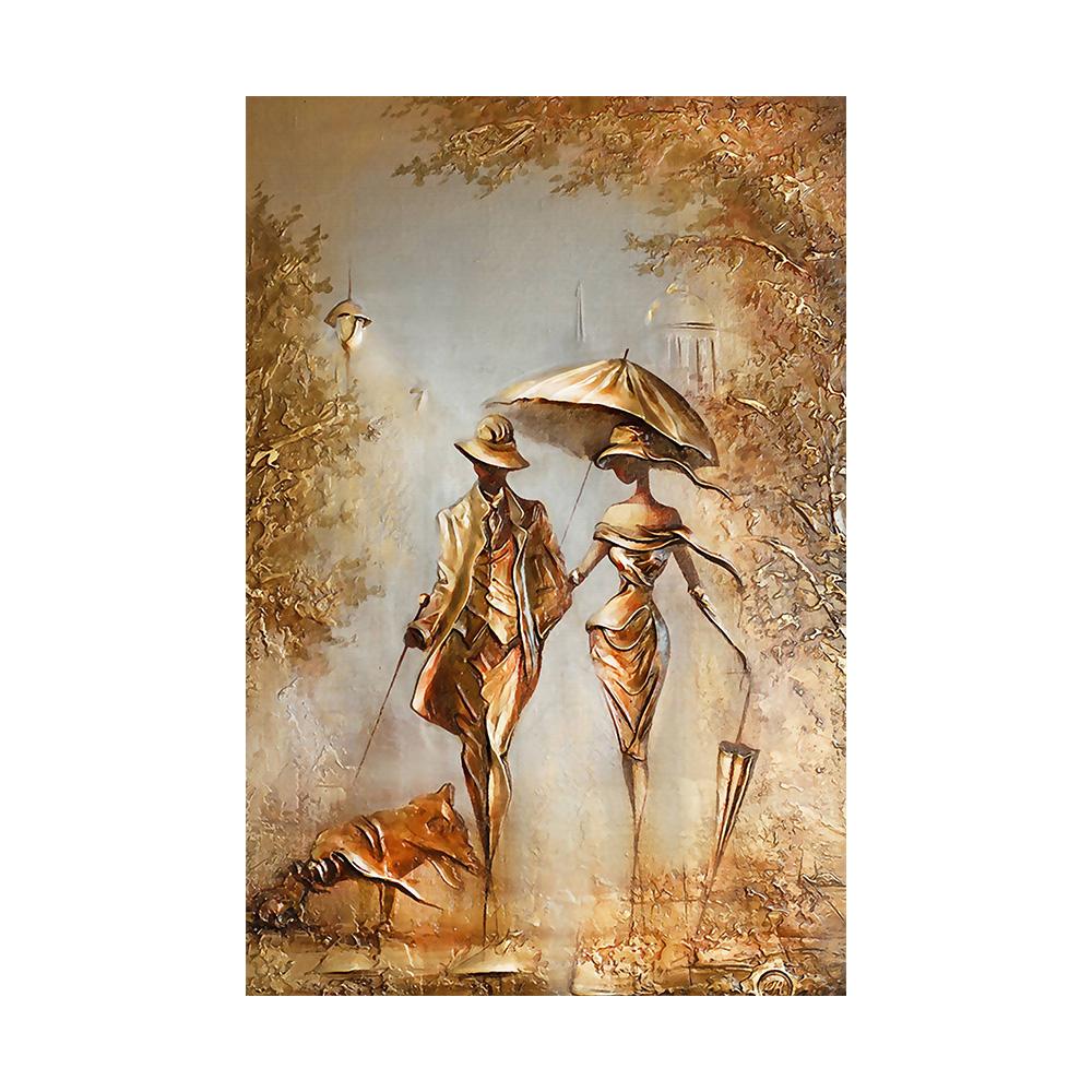 Abstract Wonderful Romantic Couple Painting On Canvas Wall Art HD Pictures Lovers Posters and Prints Warm Home Living Room Decor