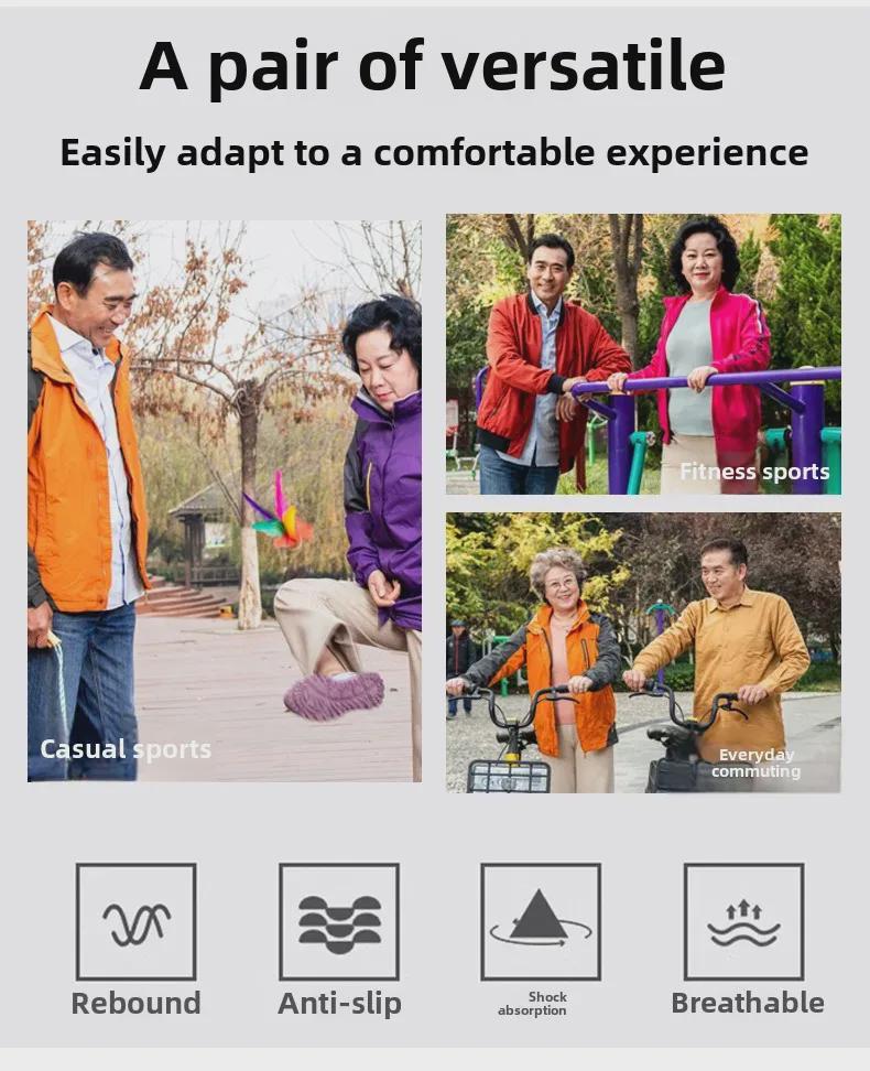 Женские повседневные кроссовки для ходьбы на липучках 2024 года — очень широкие, с мягкой подошвой, идеально подходят для весенне-осеннего сезона.