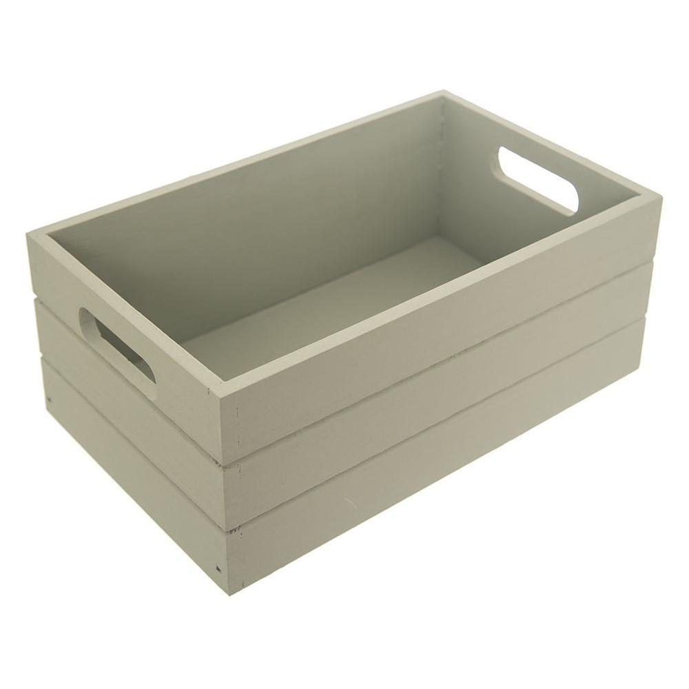 Light Green Wooden Storage Crate 26x16x11cm