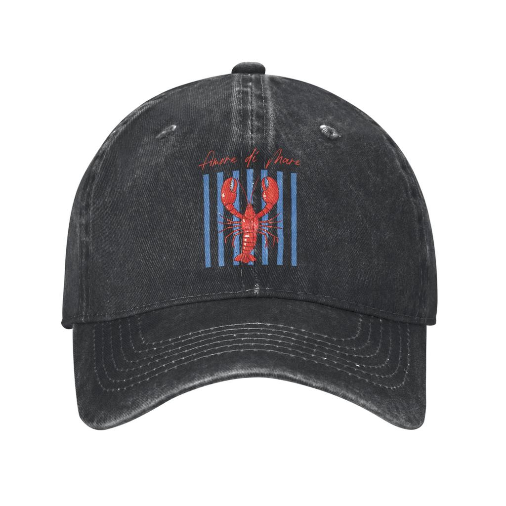 Yee Claw Lobster Baseball Caps Classic Distressed Denim Snapback Hat for Unisex Women Outdoor Activities Adjustable Caps Hat