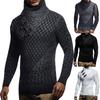 European And American Men's Knitting Pullover Hooded Top Slim Button Sweater