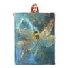 Dragonfly Throw Blanket Ultra Soft Cozy Lightweight Fuzzy Plush Flannel Fleece Blanket for Chair, Bed, Couch, Office & Travel