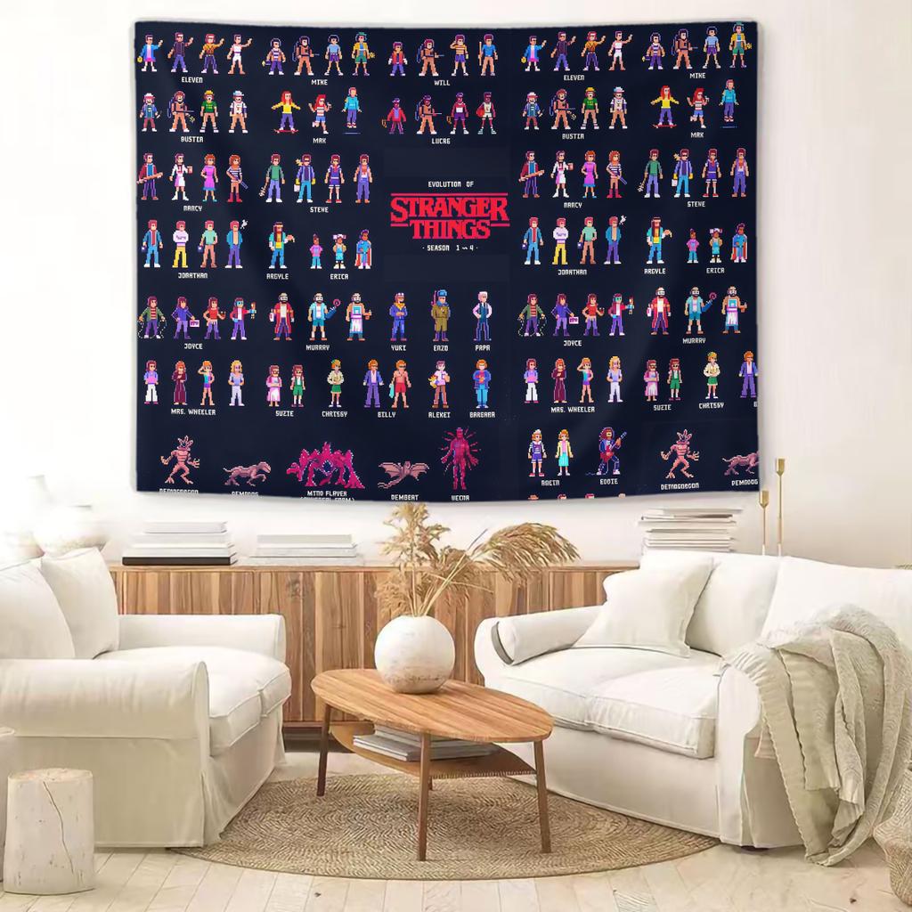 S-Stranger T-Things Hellfire Club Tapestry Wall Hanging Banner Background Backdrops Living Room Cloth Bedroom Party Decor Gift