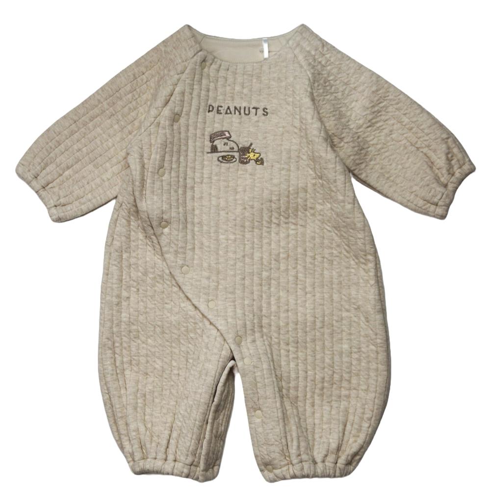 Takihyo Newborn Snoopy Quilted Baby Sizes Two-Way All-Piece Set, Design, Front-Opening, Dress, Coverall, Clothes, 50-70