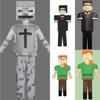 Minecraft Детский Прочный Полиэстер Костюм Алекса Косплей Игровой Сценический Костюм Для Хэллоуина Рождества Реквизит
