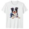 Border Collie TShirt Watercolor Dog Lover Birthday Gift For Him And Her
