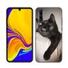 Черный кот пристально смотрит на чехол для телефона Samsung A13 A22 A24 A32 A23 A25 A34 A35 A52S A53 A54 A55 A73 A12 A14 A15 A31 A33 A50 A51