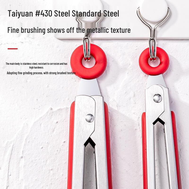 Custom Silicone & Stainless Steel Food Tongs for Home, Restaurant, BBQ, Buffet, Baking, and Pasta