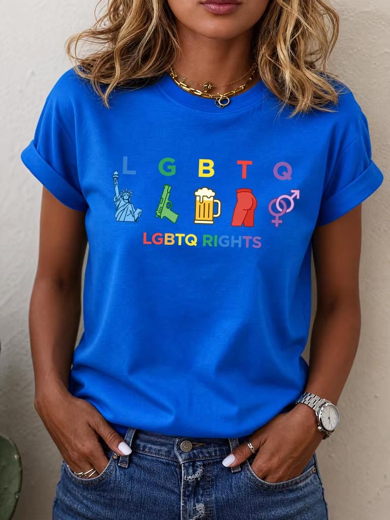 Ilstilelgbtq Rights 2026 Pride Unisex Tshirt Funny Icon Rainbow Graphic Tee Casual Short Sleeve Summer Gay Pride Gift