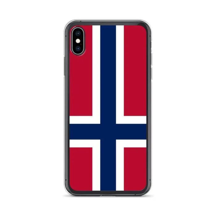 Чехол для iPhone — Svalbard et Jan Mayen — XS Max — Drapeau officiel — Souple — Multicolore