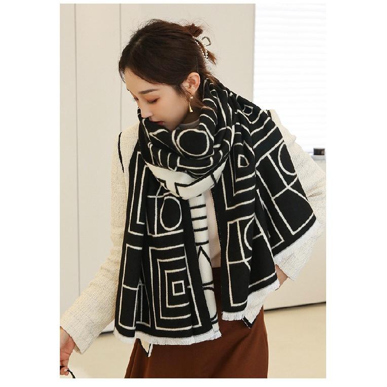 New Versatile Imitation Cashmere Warm Scarf Thickened Shawl