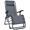 VidaXL Folding Terrace Chair Grey Textilene