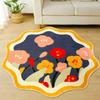 Living Room Carpet Irregular Dressing Room Round Floor Mat Bedside Carpet Home Anti Slip Machine Washable Dirt Resistant