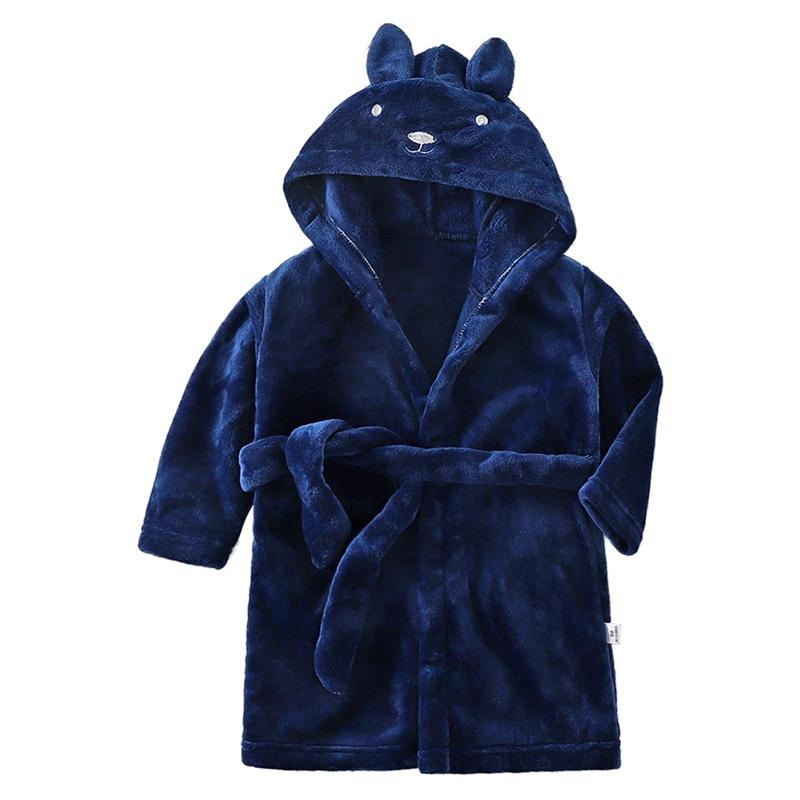 Children Rabbit Ears Bathrobe Boys Girls Fall Winter Soft and Comfortable One-piece Pajamas
