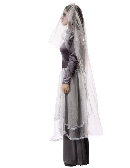Déguisement mariée funèbre grise femme