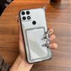 Прозрачный противоударный чехол для realme C25s, C15, Narzo 30A 20 с держателем для карт