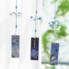 Japanese Wind Bell Sakura Pattern Wind Chimes Handmade Glass Furin Home Decor