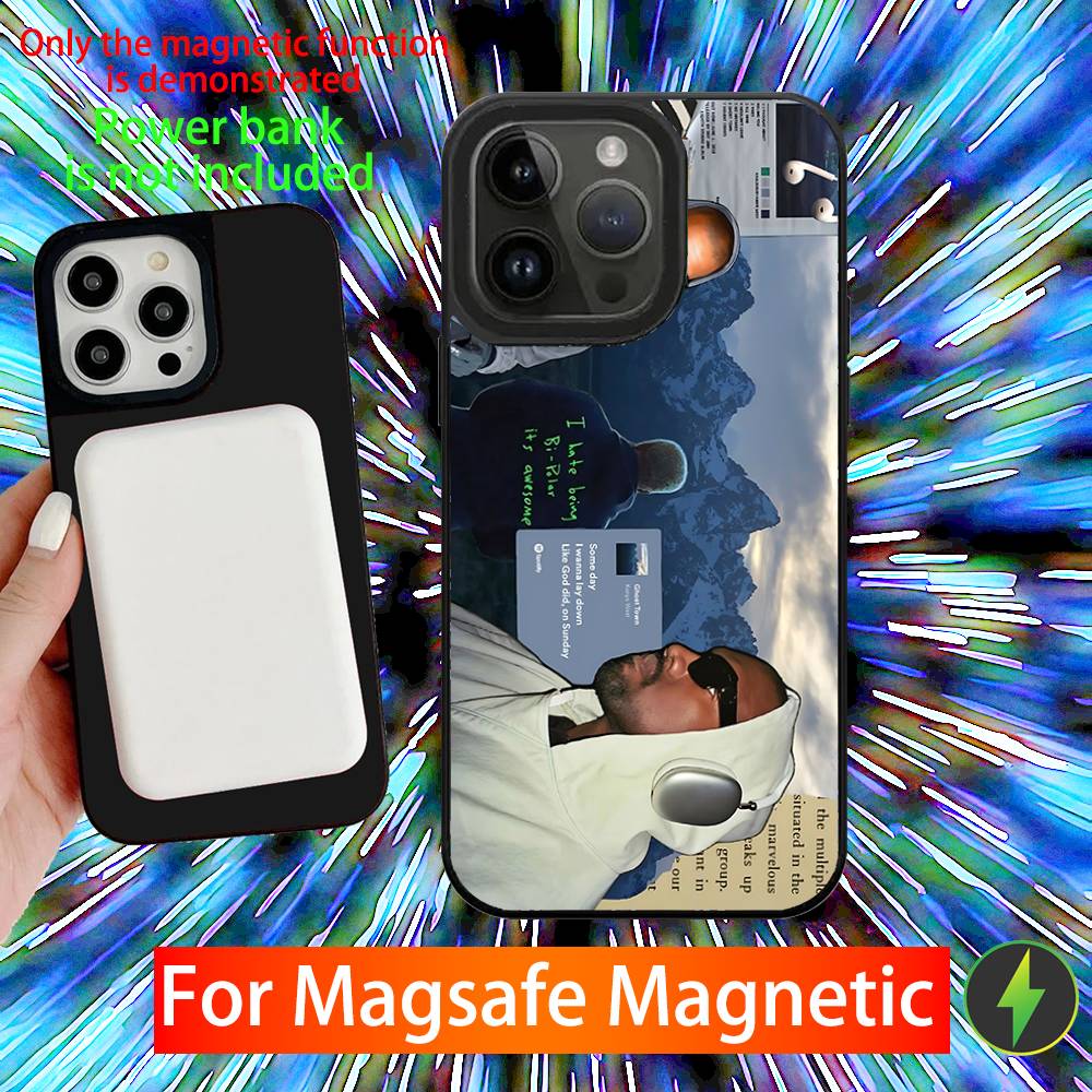 Чехол для телефона K-Kanye YE W-West Для iPhone 16,15,14,13,12,11,Pro,Max,Plus,Mini,SE Новый Магнитный Беспроводной Зарядник MagSafe