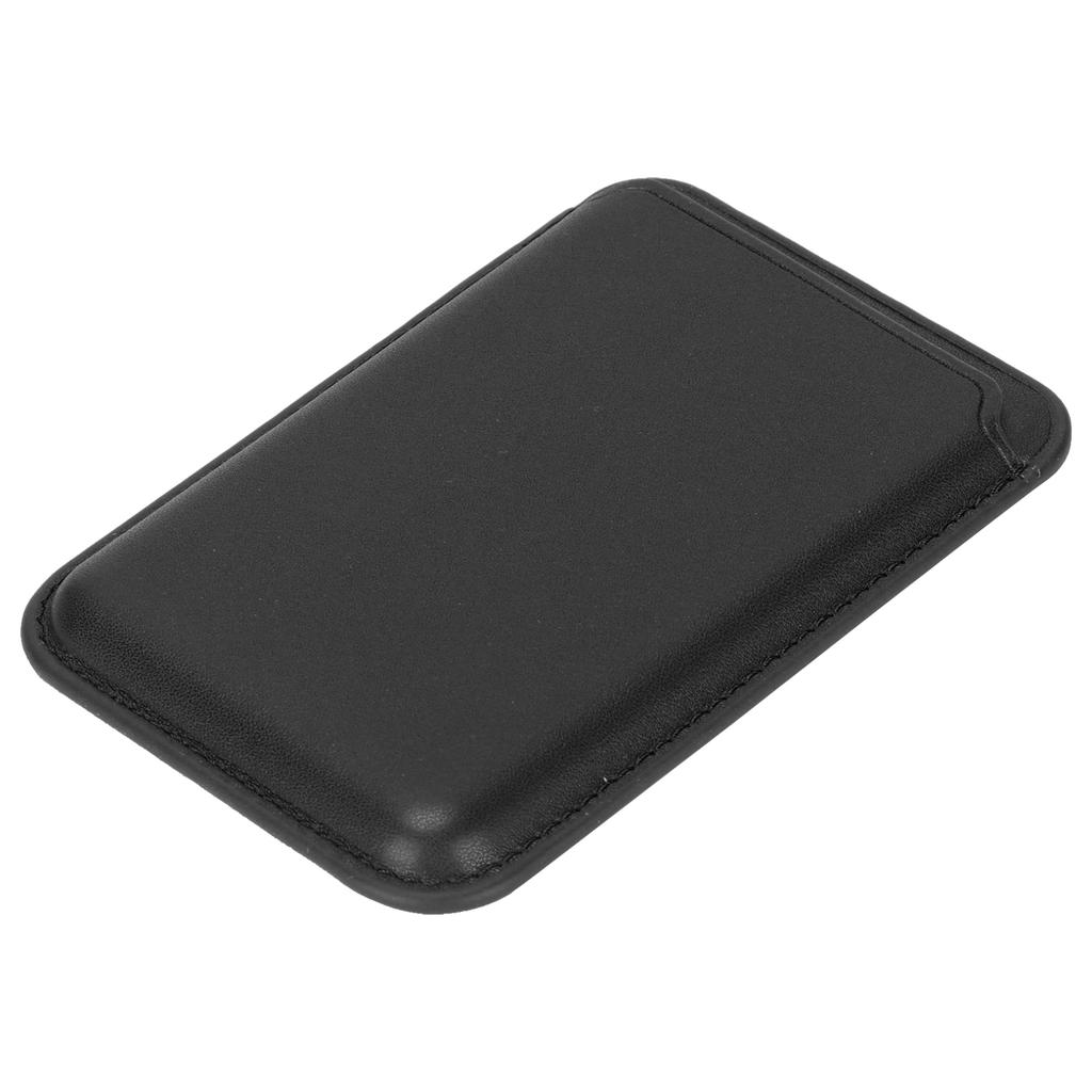 Magnetic Wallet PU Leather Holds Up to 2 Cards Cell Phone Card Holder for Most of Smart Phones Black