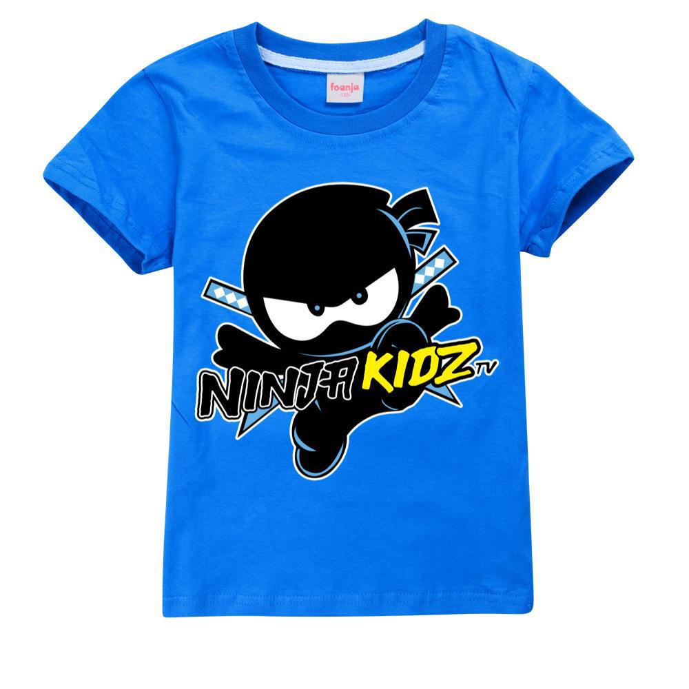 NINJA KIDZ 3D Футболка Повседневная Летняя Короткие Футболки Детские Мультяшные Футболки с Рисунком Одежда для Мальчиков Харадзюку Аниме Футболка