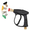 1 Set Car Washing Water Gun High Pressure Washer Gun Aluminum Core Quick Connector Five Color Fan Shaped Nozzles Car Washing Gun
